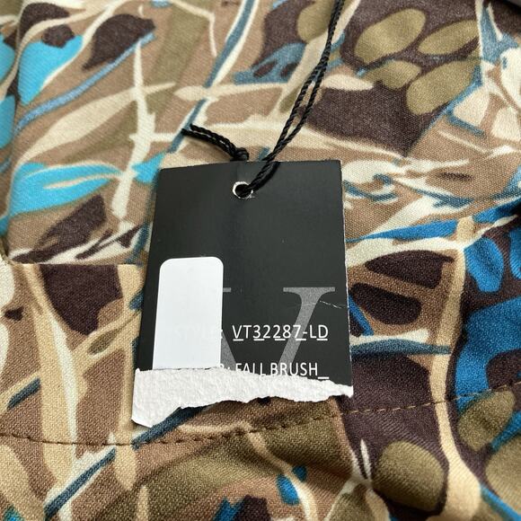 Vertigo‎ Women's Y2K Brown Turquoise Abstract Print Maxi Dress Size M Statement - Picture 6 of 12